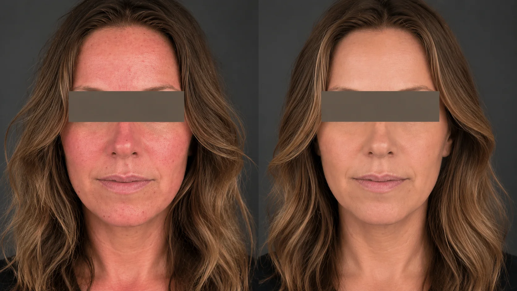 Before and after skin tone