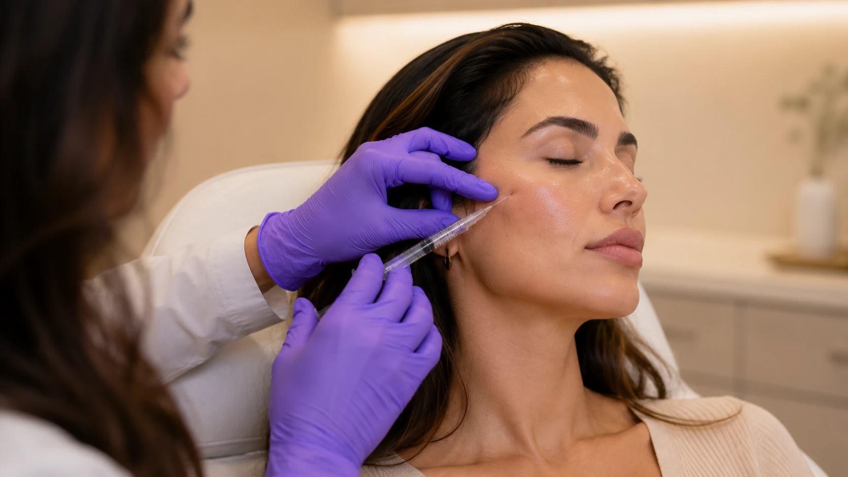 Cheek filler injection at Skin Works Medical Spa Torrance
