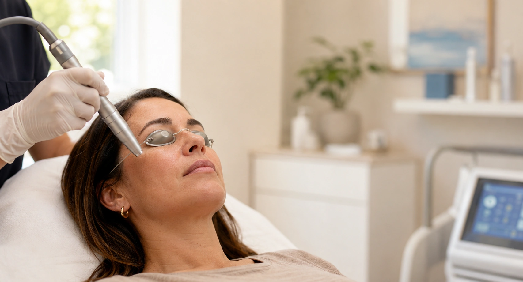 Erbium laser treatment room at Skin Works Medical Spa, Torrance, CA
