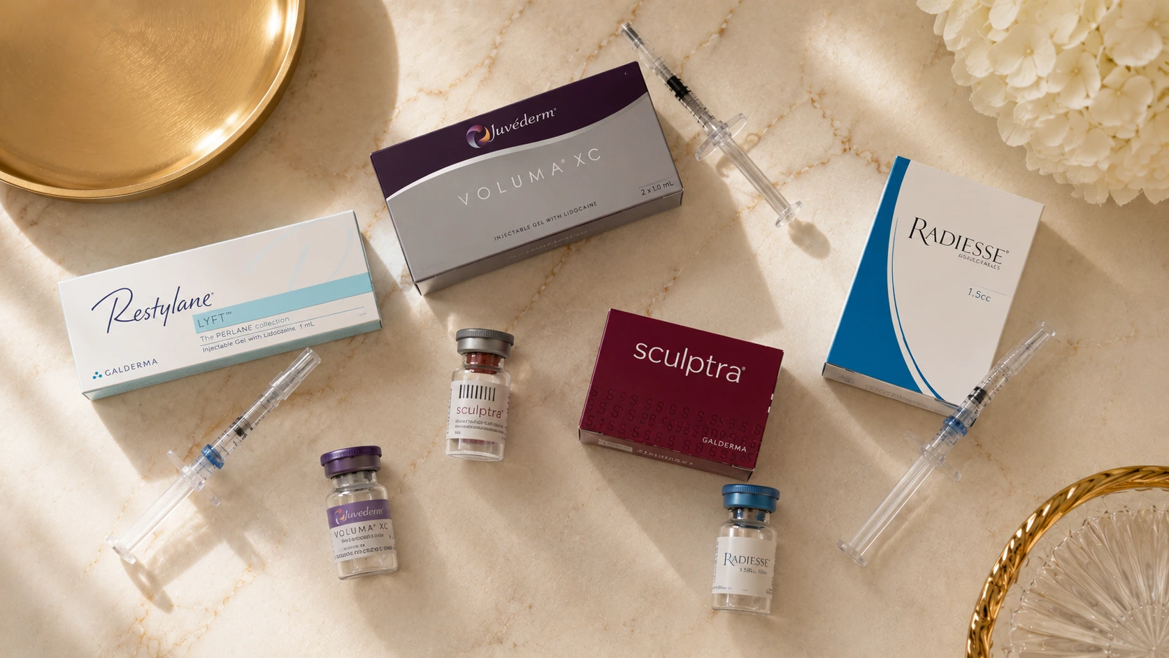 Dermal filler products at Skin Works Medical Spa Torrance
