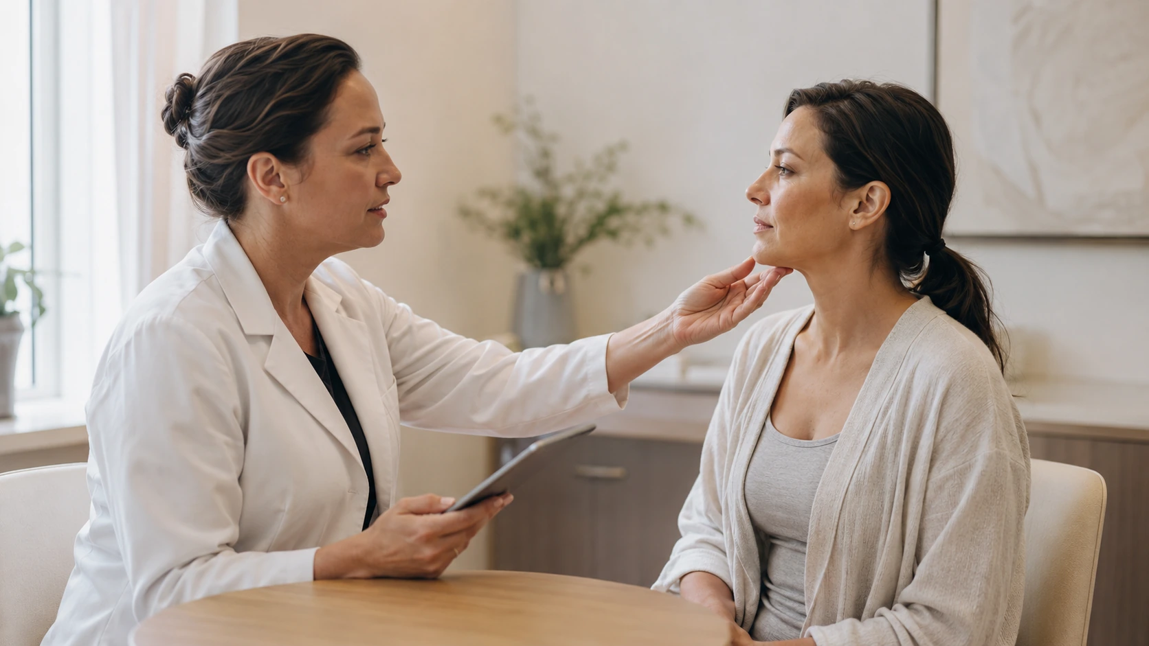 RF skin tightening consultation at Skin Works Medical Spa Torrance