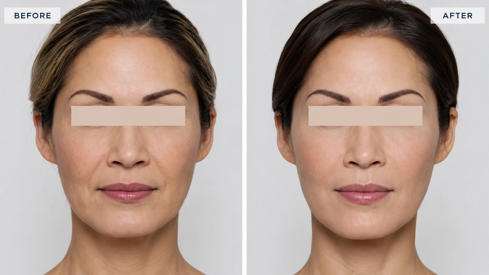 Before and after marionette line filler
