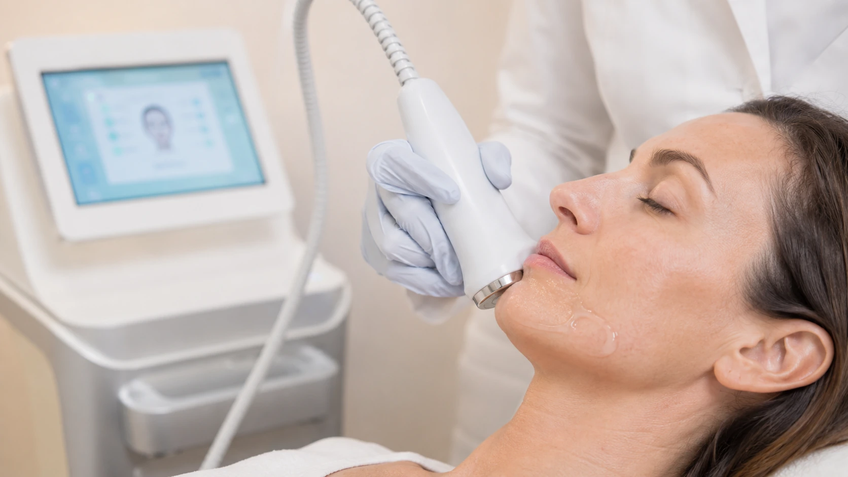 TempSure Envi radiofrequency treatment being administered at Skin Works Medical Spa
