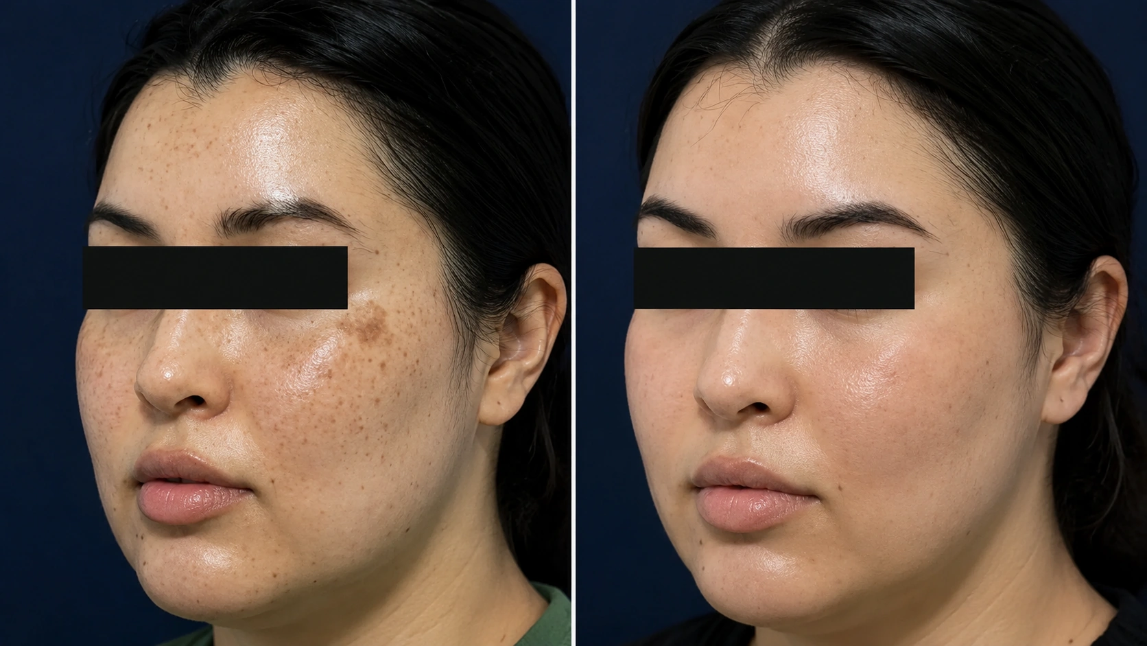 Pigmentation before and after a series of pico laser sessions