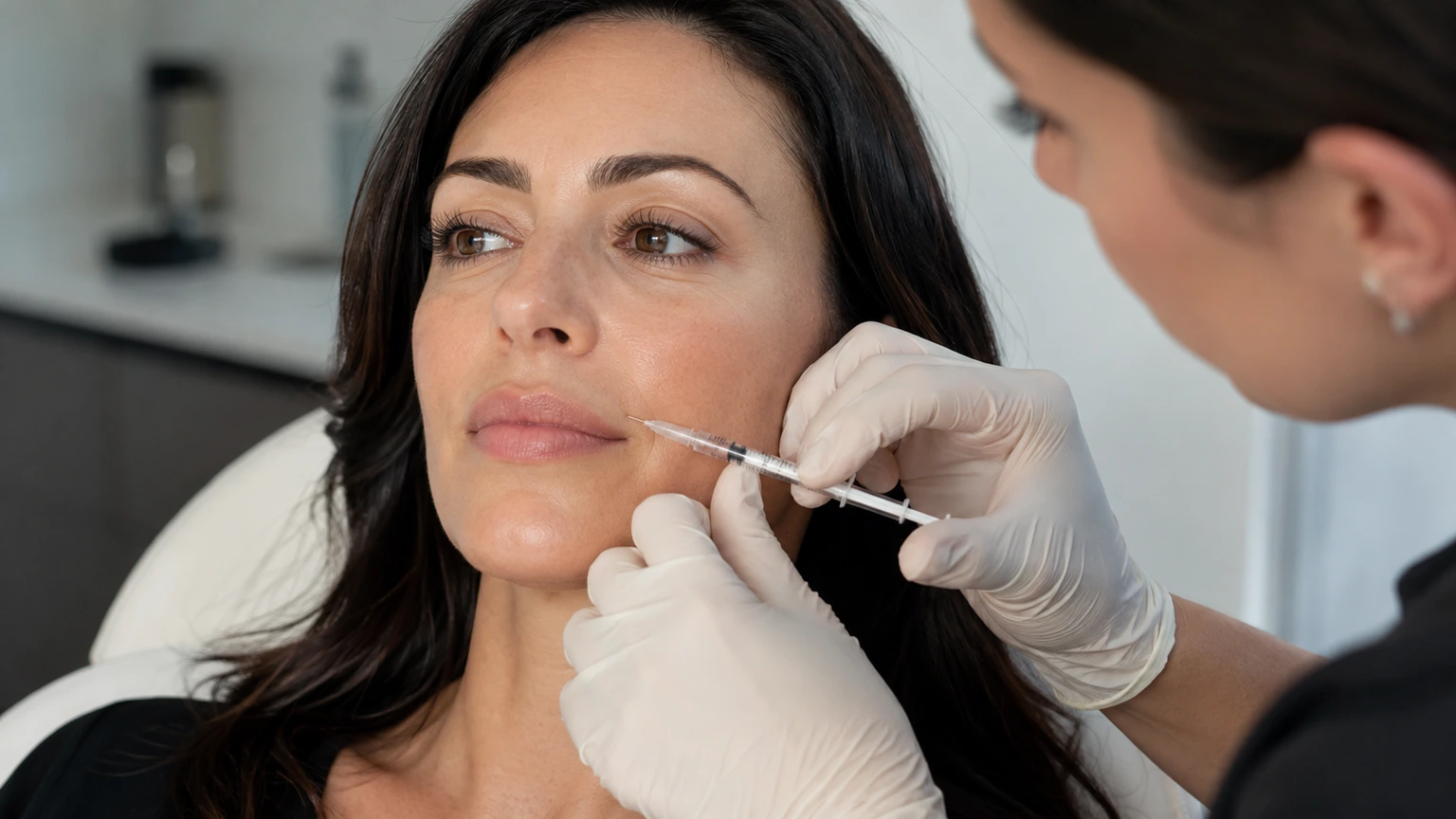 Dermal filler treatment for facial contouring in El Segundo