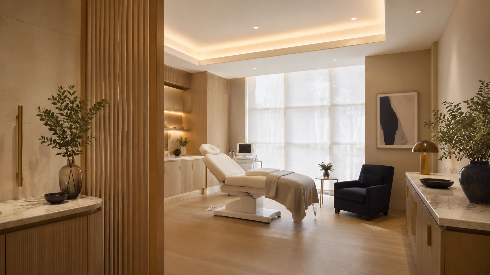 Skin Works Medical Spa treatment room in Torrance, CA